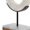 CosmoLiving by Cosmopolitan 14&#x22; White Geometric Marble Sculpture